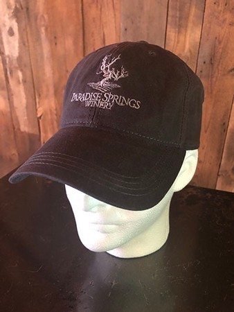 Faded Black Adjustable Back Logo Hat